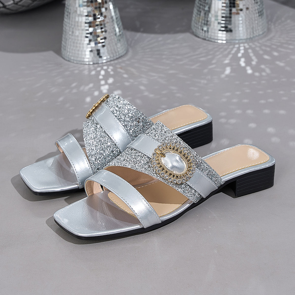 Elegant Women'S Sandals with Rhinestones And Pearls, Women Shoes